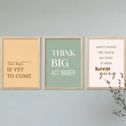 walllane Motivational Wall Art With Frame Home Decor Wall Painting For Living Room Office Bedroom image 4