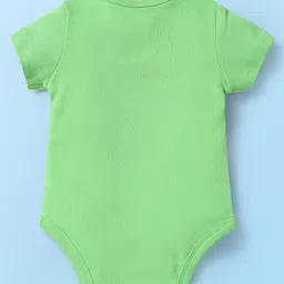 Babyhug Disney Interlock Knit Half Sleeves Onesies With Mickey Mouse Graphics Pack Of 3 - Light Blue Light Green & White image 5