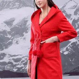 Stylecast X Kotty Single Breasted Shawl Collar Hooded Overcoat image 4