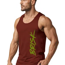 3Colors Men Printed Scoop Neck Gym Innerwear Vests-image-98
