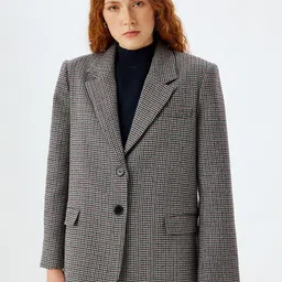 Koton Printed Single Breasted Blazers-image-0