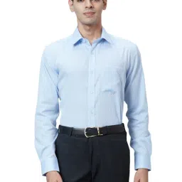 Park Avenue Blue Regular Fit Printed Shirt-image-21