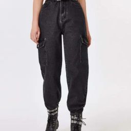 Kotty Black High Rise Flared Jeans-picture-13