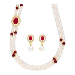 Sri Jagdamba Pearls Multicolored Alloy Necklace Set-picture-13
