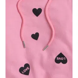 Bumzee Kids Pink Printed Full Sleeves Sweatshirt image 3