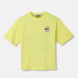 United Colors of Benetton Kids Yellow Printed T-Shirt-picture-29