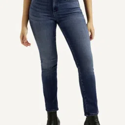 Levi's Dark Blue Straight Fit Jeans-image-80