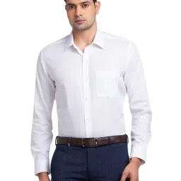 Park Avenue White Regular Fit Texture Shirt-picture-25