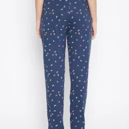 Clovia Blue Printed Pyjamas image 2
