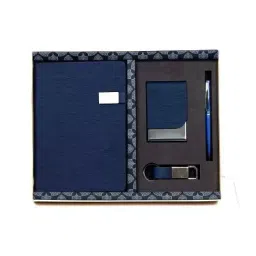 Sukeshcraft Gift Hamper Notebook/Card Holder/Pen/Keychain Blue-picture-37