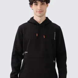 Spykar Black Cotton Regular Fit Hoodie-picture-27