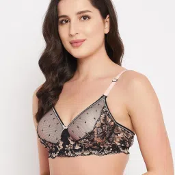 Clovia Beige Lace Padded Bra image 3