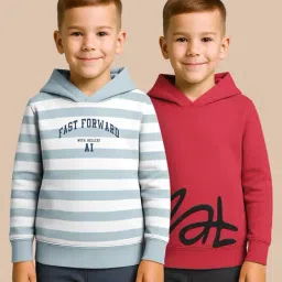 Hellcat Blue and Maroon Regular Fit Printed Sweatshirt - Pack of 2-image-27