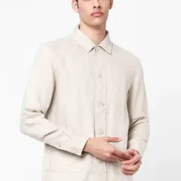 celio celio* Beige Regular Fit Linen Shirt-picture-20