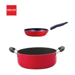 Nirlon Red Aluminium Non-Stick Kitchenware Cooking Utensil - Set of 2-picture-49