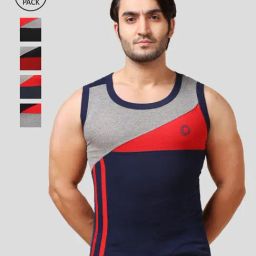 Dollar Bigboss Assorted Regular Fit Vests - Pack of 5-picture-46