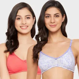 Clovia Multicolor Wirefree Non Padded T-Shirt Bra (Pack Of 2)-image-52