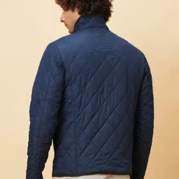 Being Human Navy Regular Fit Quilted Jacket image 2