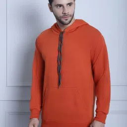 Vimal Jonney Grey & Orange Regular Fit Hooded Sweatshirt - Pack of 2 image 3