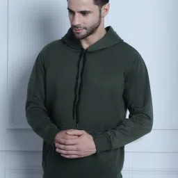 Vimal Jonney Navy & Olive Regular Fit Printed Hooded Sweatshirt - Pack of 2 image 3