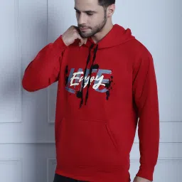 Vimal Jonney Red & Orange Regular Fit Printed Hooded Sweatshirt - Pack of 2 image 3