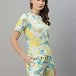 SELVIA Green & Blue Printed Co-Ords Set image 3