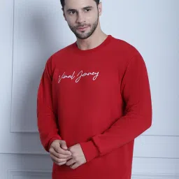 Vimal Jonney Red & Orange Regular Fit Printed Sweatshirt - Pack of 2 image 3
