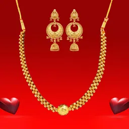 Heer Collection Gold Plated Beadded Antique Jewellery Set-picture-29