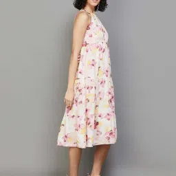 Ginger by Lifestyle White Floral Print Princess Panel Dress image 3