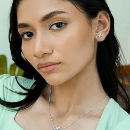 Shaya 92.5 Sterling Silver Rhodium-Plated Infinite Joy Necklace for Women image 3