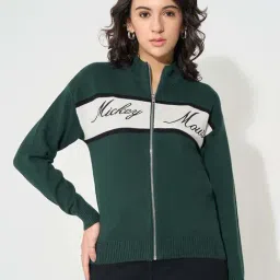 Sf Jeans By Pantaloons Verdent Green Regular Fit Embroidered Sweater-image-4