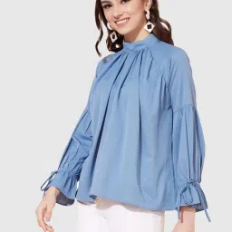 SELVIA Blue Regular Fit Top image 3