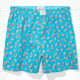 American Eagle Blue Cotton Regular Fit Printed Boxers image 3