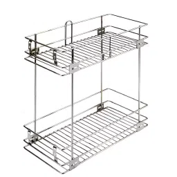 Everwin Gold Series Pullout Basket Stainless Steel 2 Shelf 4x20x17 inch with 6 mm Wire, Silver-picture-32