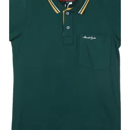 Monte Carlo Kids Green Solid Polo T-Shirt image 3