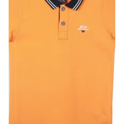 Monte Carlo Kids Orange Solid Polo T-Shirt image 3