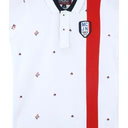 Monte Carlo Kids White Printed Polo T-Shirt image 3