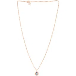 Joker & Witch Rose-Gold Tone Power Of Eye Rose Charm Necklace image 3