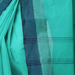Unnati Silks Turquoise Woven Saree With Blouse image 3