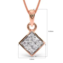 Candere by Kalyan Jewellers 18k Rose Gold and Cubic Zirconia Pendant for Women image 3