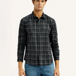 Levi's Men's Redloop Checkered Charcoal-Charcoal Grey Slim Fit Shirt-picture-17
