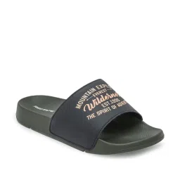 Red Tape Men's Olive Slides image 3