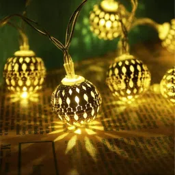 Xergy Moroccan Ball LED String Fairy Lights Outdoor & Indoor for Home Decoration Light (Warm White) image 3