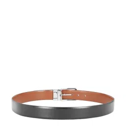 United Colors of Benetton Afro Black & Tan Leather Reversible Belt for Men image 3