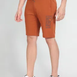 U.S. Polo Assn. Denim Co. Rust Cotton Regular Fit Printed Shorts image 3