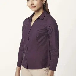 Annabelle by Pantaloons Purple Regular Fit Shirt image 3