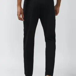 Van Heusen Black Slim Fit Striped Trackpants image 2
