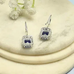 Biba Silver Blue Earrings for Women image 3