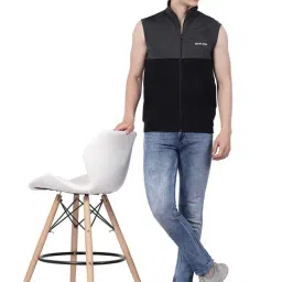 Kalt Black & Dark Grey Melange Regular Fit Jacket image 5