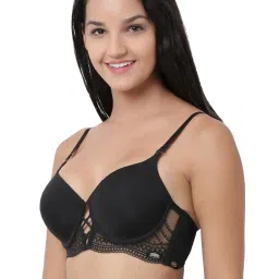Enamor Black Underwired Padded T-Shirt Bra image 3